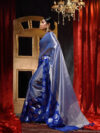 Banarasi Libaas Blue Banarasi Pure Tissue Silk Saree - Image 5
