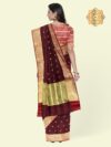 Banarasi Libaas Red Banarasi Organza Silk Saree - Image 7