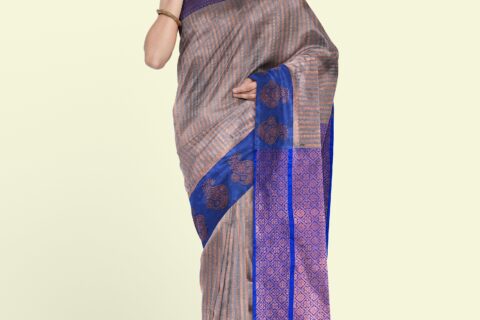 Banarasi Libaas Neavy Blue Banarasi Silk Saree
