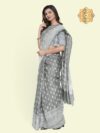 Banarasi Libaas Gray With Silver Finishing - Image 10