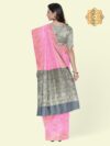 Banarasi Libaas Pink Banarasi Cotton Silk Saree - Image 12