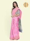 Banarasi Libaas Pink Banarasi Cotton Silk Saree - Image 7
