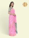 Banarasi Libaas Pink Banarasi Cotton Silk Saree - Image 5