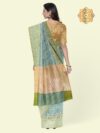 Banarasi Libaas Cyan Greenish Banarasi Tissue Silk Saree - Image 7