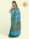 Banarasi Libaas Bluish Cyan Pure Tissue Silk Saree - Image 3
