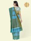Banarasi Libaas Bluish Cyan Pure Tissue Silk Saree - Image 10
