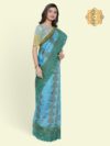 Banarasi Libaas Bluish Cyan Pure Tissue Silk Saree - Image 13