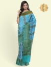Banarasi Libaas Bluish Cyan Pure Tissue Silk Saree - Image 7